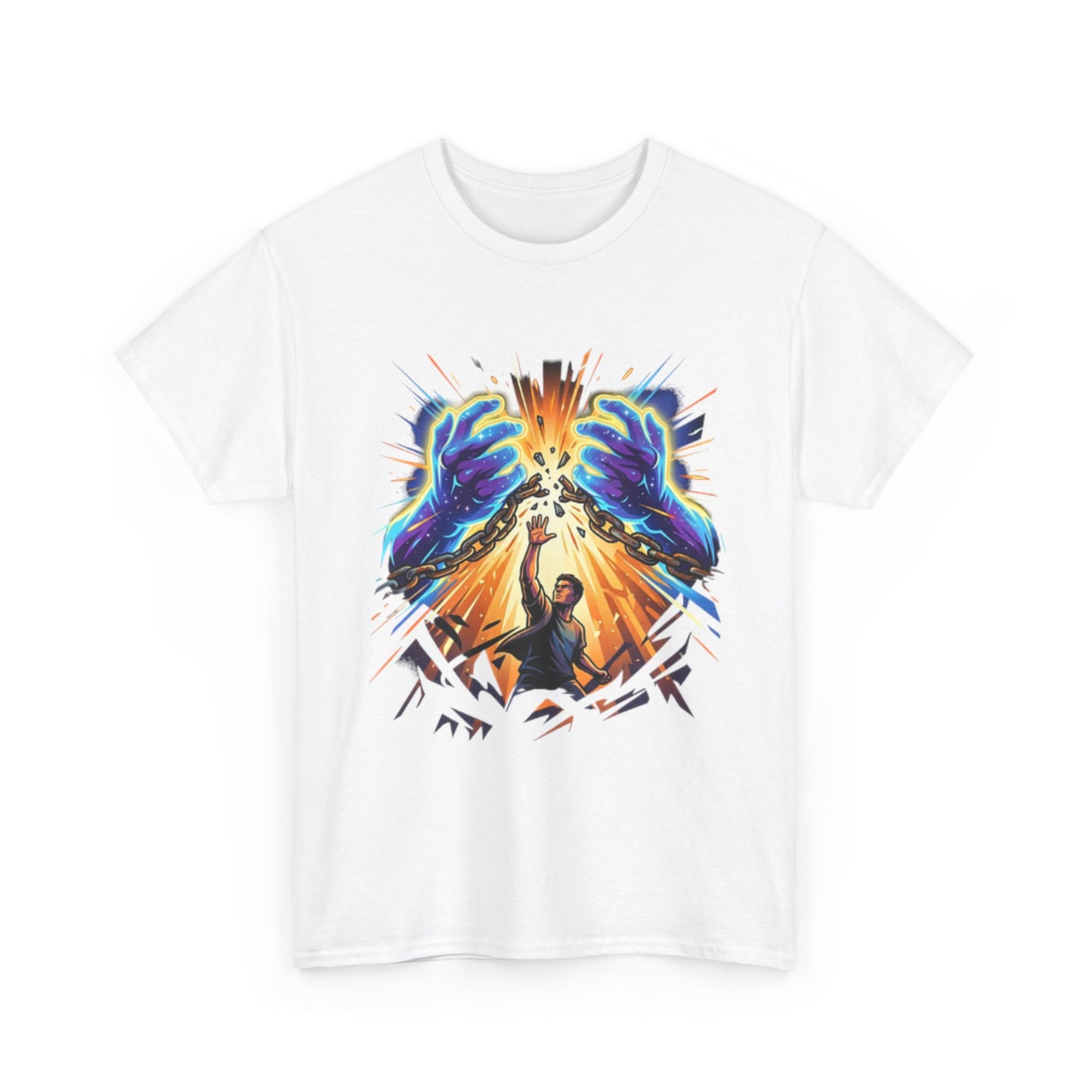 Graphic Tee — Cosmic Guardian Breaking Chains