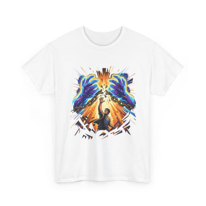Graphic Tee — Cosmic Guardian Breaking Chains