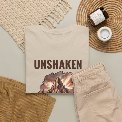Unshaken Graffiti Mountain Faith T-Shirt – Psalm 46:1