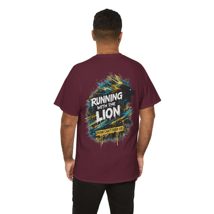 Running With the Lion Christian T-Shirt - product view