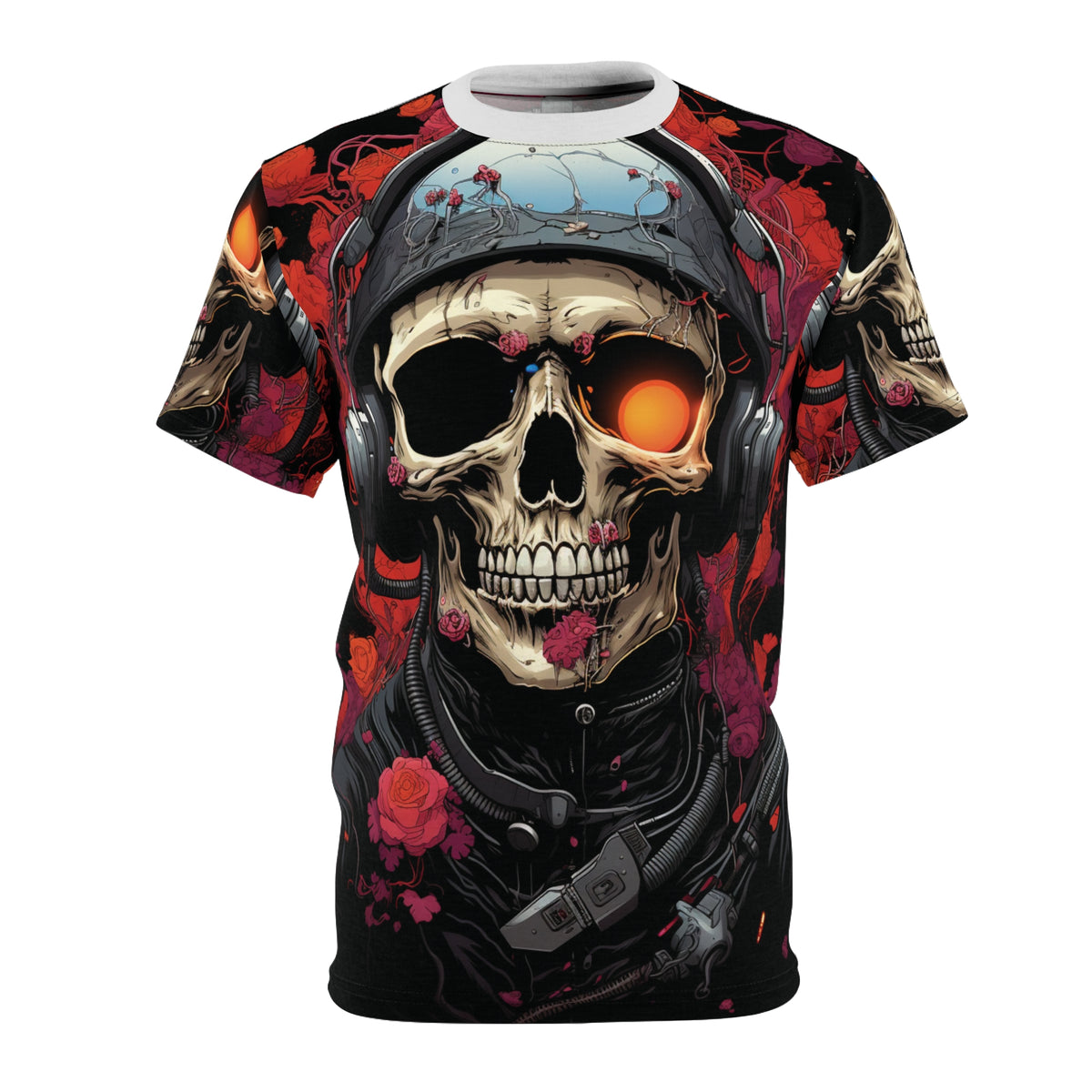 Skull Pilot All-Over Print T-Shirt - product view