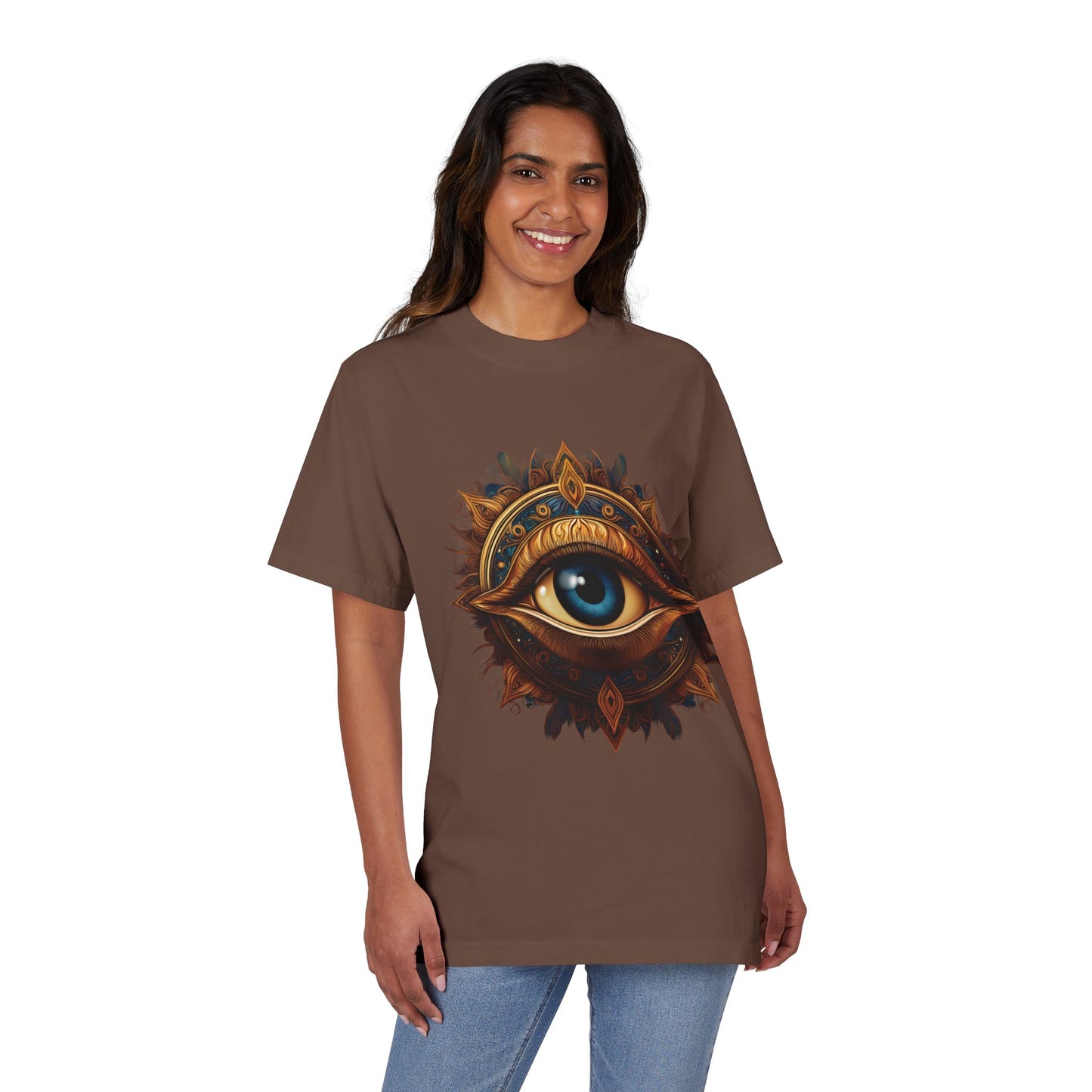 Mystic All-Seeing Eye T-Shirt — Boho Spiritual Graphic Tee