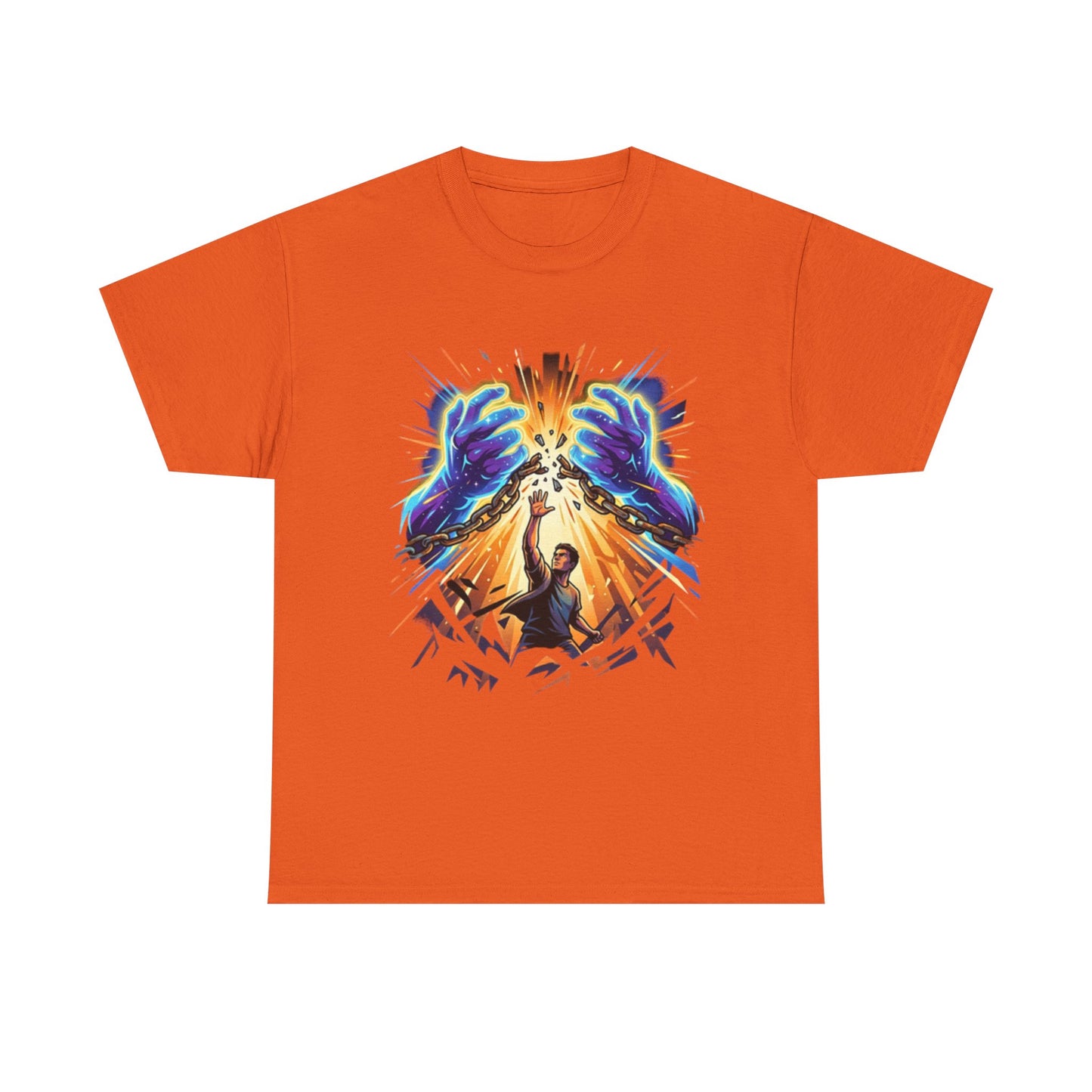 Graphic Tee — Cosmic Guardian Breaking Chains