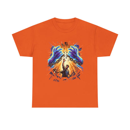 Graphic Tee — Cosmic Guardian Breaking Chains