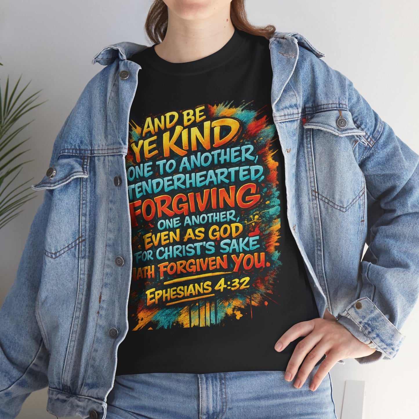 Christian Scripture T-Shirt — Ephesians 4:32 "Be Kind, Forgiving" Graphic Tee