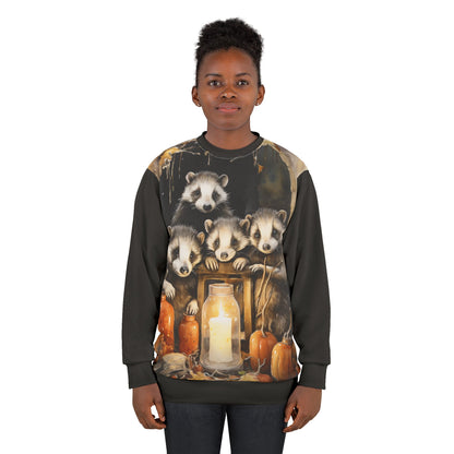 Autumn Raccoon All-Over Print Sweatshirt - product view