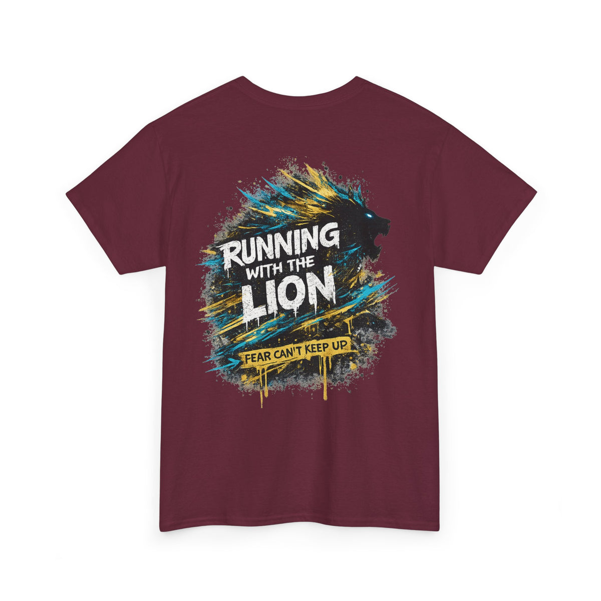 Running With the Lion Christian T-Shirt - product view