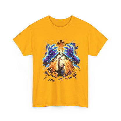 Graphic Tee — Cosmic Guardian Breaking Chains