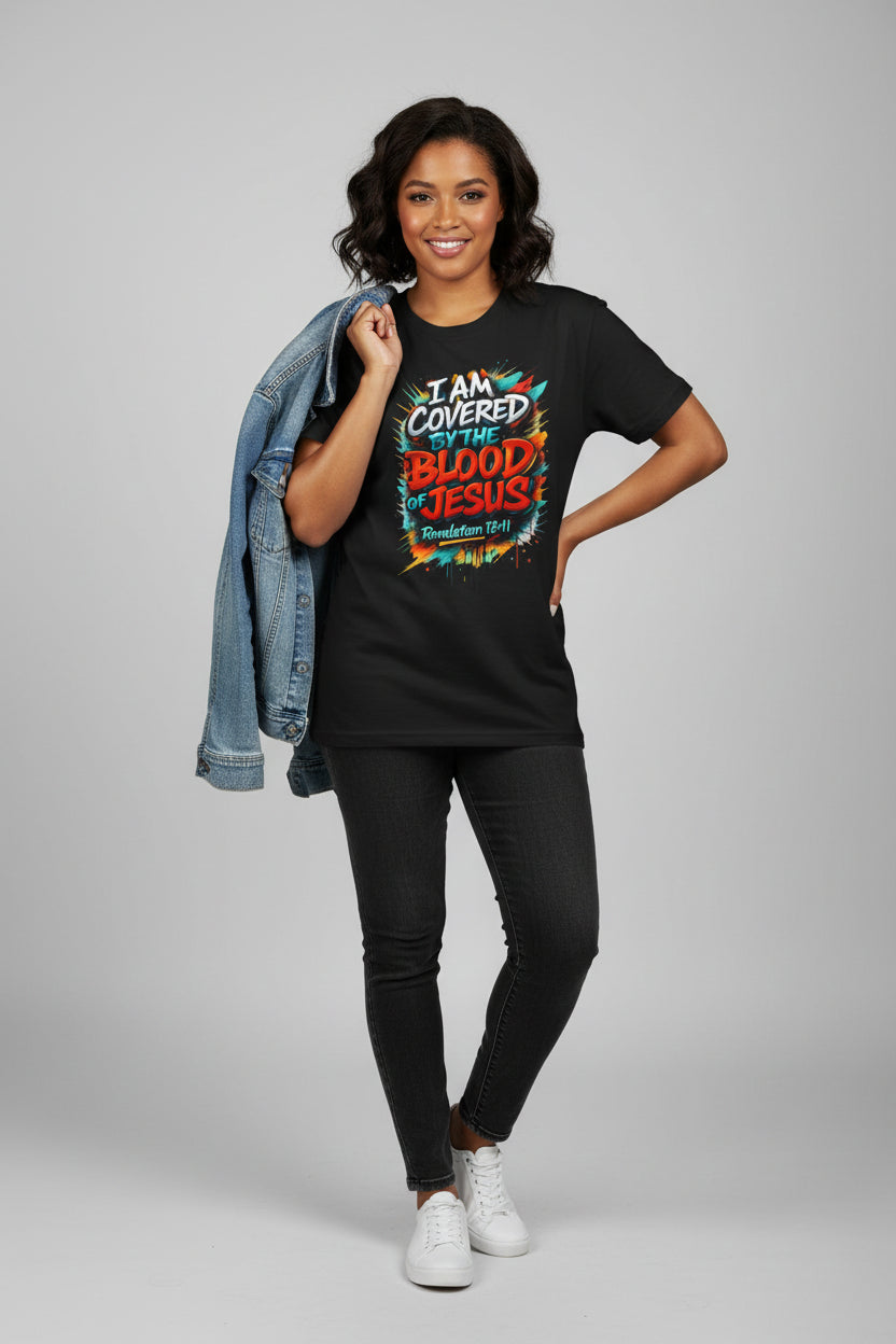 Covered by the Blood of Jesus T-Shirt — Revelation 12:11 Graphic Tee