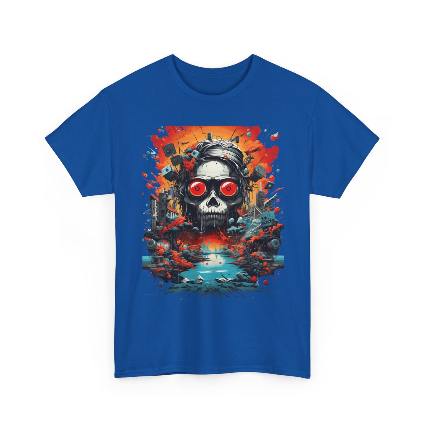 Skull Pilot Graphic Tee — Retro Apocalypse Aviation Design
