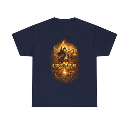 Conqueror Warrior Graphic Tee — Medieval Battle Fantasy Shirt