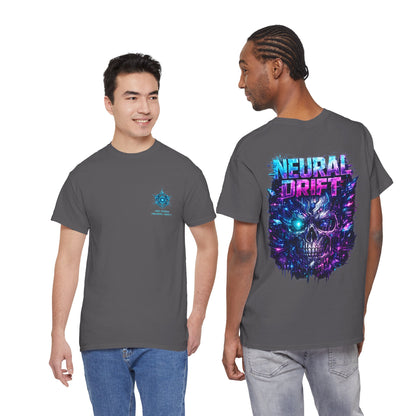 Neural Drift Cyberpunk Skull T-Shirt - product view
