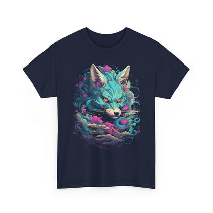 Mystic Wolf T-Shirt — Neon Cosmic Fox Graphic Tee