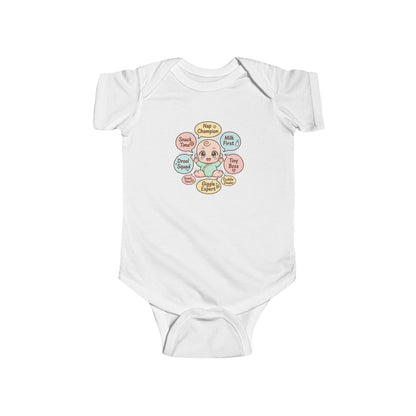 Baby Bodysuit — Cute Conversation Bubbles Design ("Beep Boop", "I'm New Here")