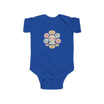 Baby Bodysuit — Cute Conversation Bubbles Design ("Beep Boop", "I'm New Here")
