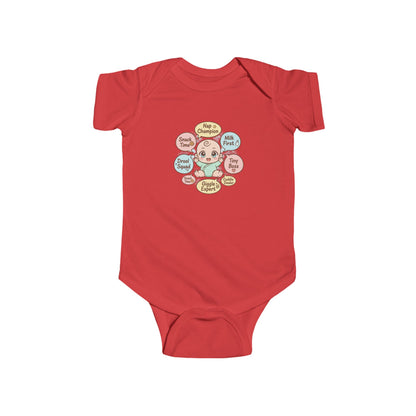 Baby Bodysuit — Cute Conversation Bubbles Design ("Beep Boop", "I'm New Here")