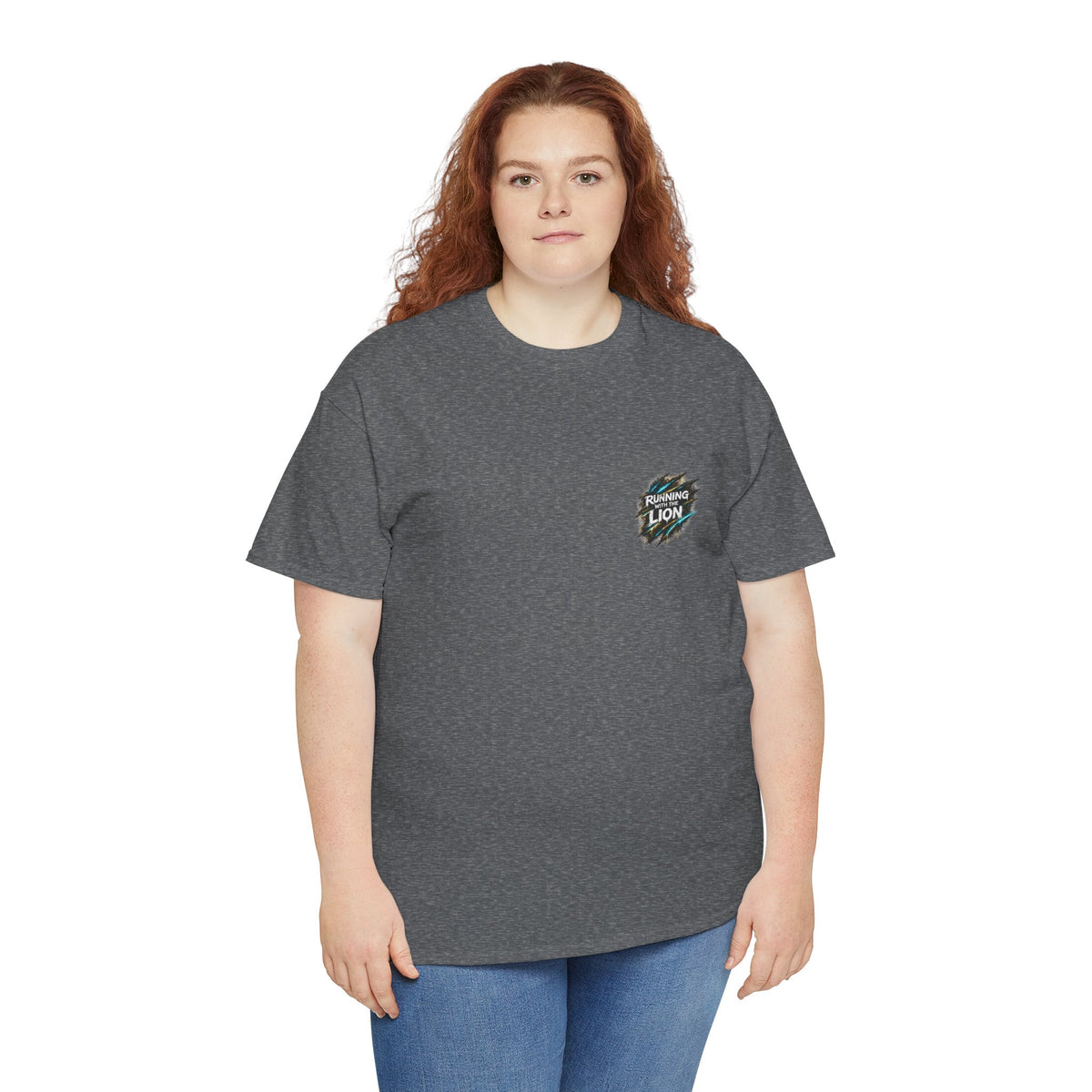 Running With the Lion Christian T-Shirt - product view