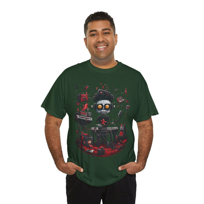 Cyberpunk Skull DJ T-Shirt — Neon Gamer Streetwear
