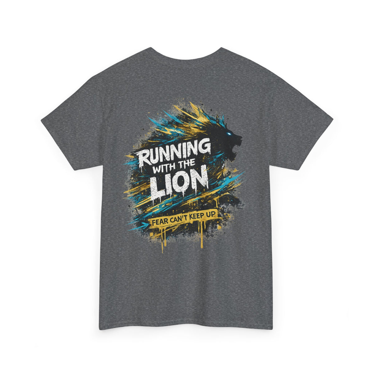 Running With the Lion Christian T-Shirt - product view