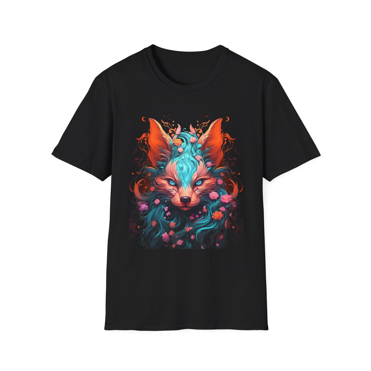 Mystic Fox Graphic T-Shirt — Vibrant Fantasy Fox Art Tee