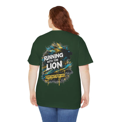 Running With the Lion Christian T-Shirt - product view