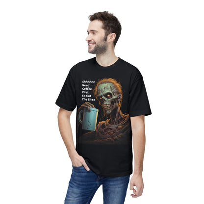 Coffee First Zombie T-Shirt | Censored Adult Humor - product view