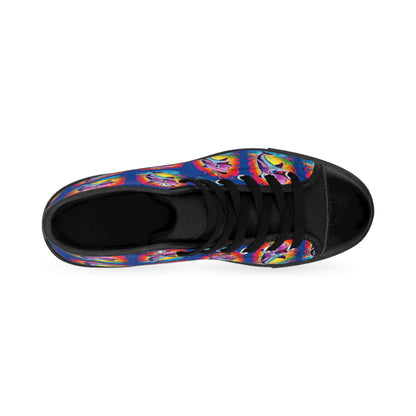 Vibrant High-Top Sneakers, Colorful Casual Shoes for Women, Trendy Footwear, Unique Gift for Her, Festival Ready