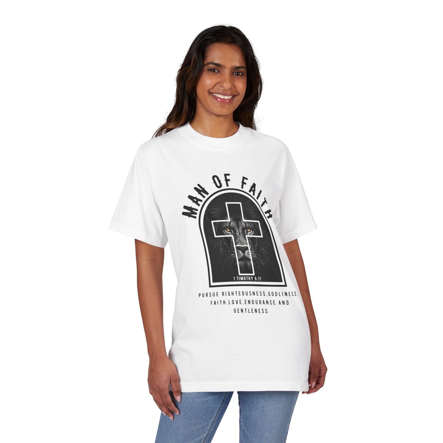 Man of Faith T-Shirt — Cross & Lion Christian Tee