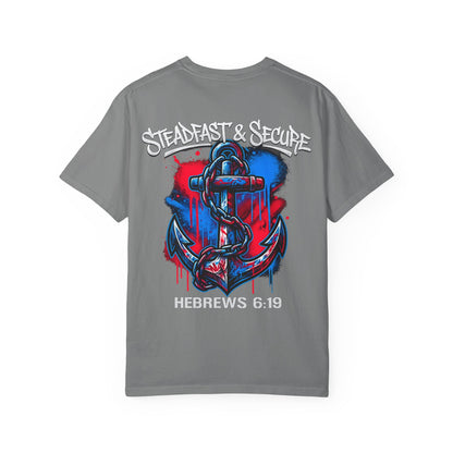 Hebrews 6:19 Anchor T‑Shirt — "Steadfast & Secure" Christian Faith Tee