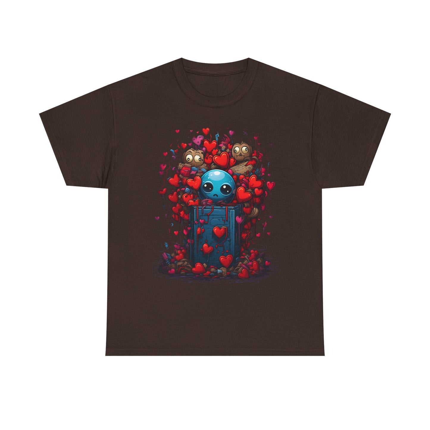 Cute Alien in Heart Garden T-Shirt — Valentine’s Day Cute Sci‑Fi Tee