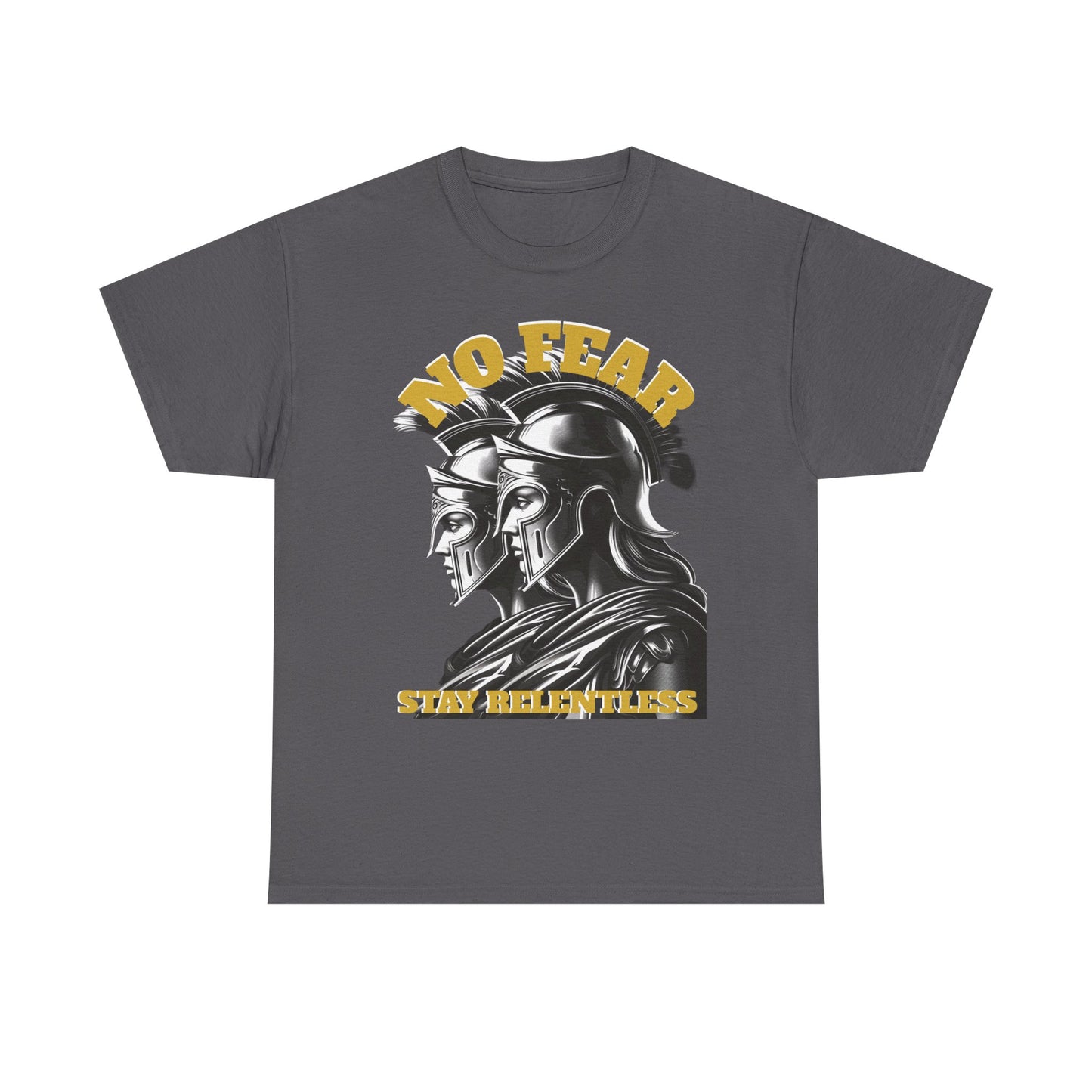 No Fear Spartan Helmet T-Shirt — "Sic Itur Ad Astra" Inspired Warrior Tee