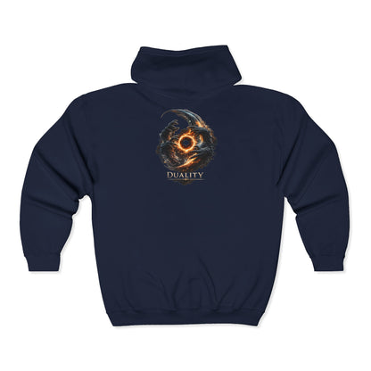 Infinite Within Hoodie – Cosmic Energy Graphic Zip Hoodie, Streetwear Galaxy Design, Spiritual Power Sweatshirt