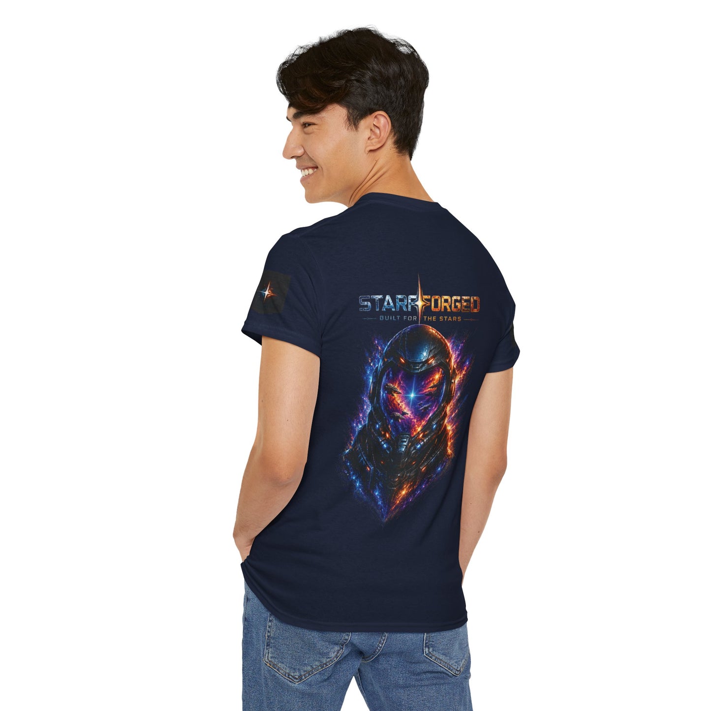 Starforged T-Shirt | Built for the Stars Sci-Fi Space Graphic Tee, Futuristic Streetwear Shirt