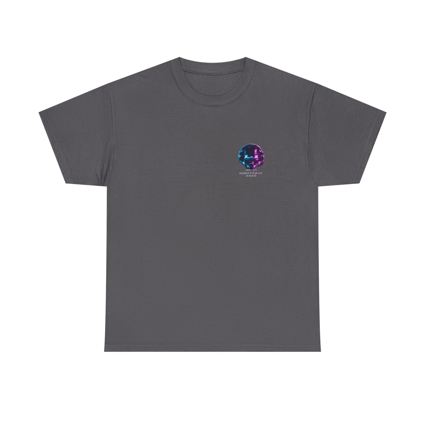 Nightrave 2099 T-Shirt | Cyberpunk Skull DJ Graphic Tee, Neon Rave Streetwear Shirt