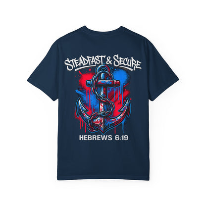 Hebrews 6:19 Anchor T‑Shirt — "Steadfast & Secure" Christian Faith Tee