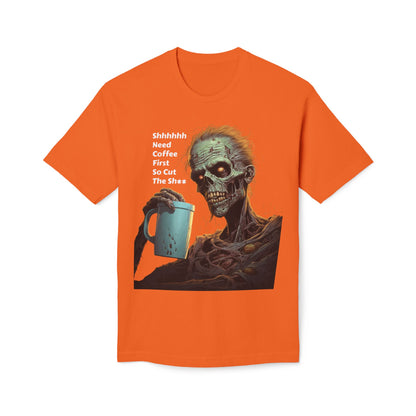 Coffee First Zombie T-Shirt | Censored Adult Humor - product view