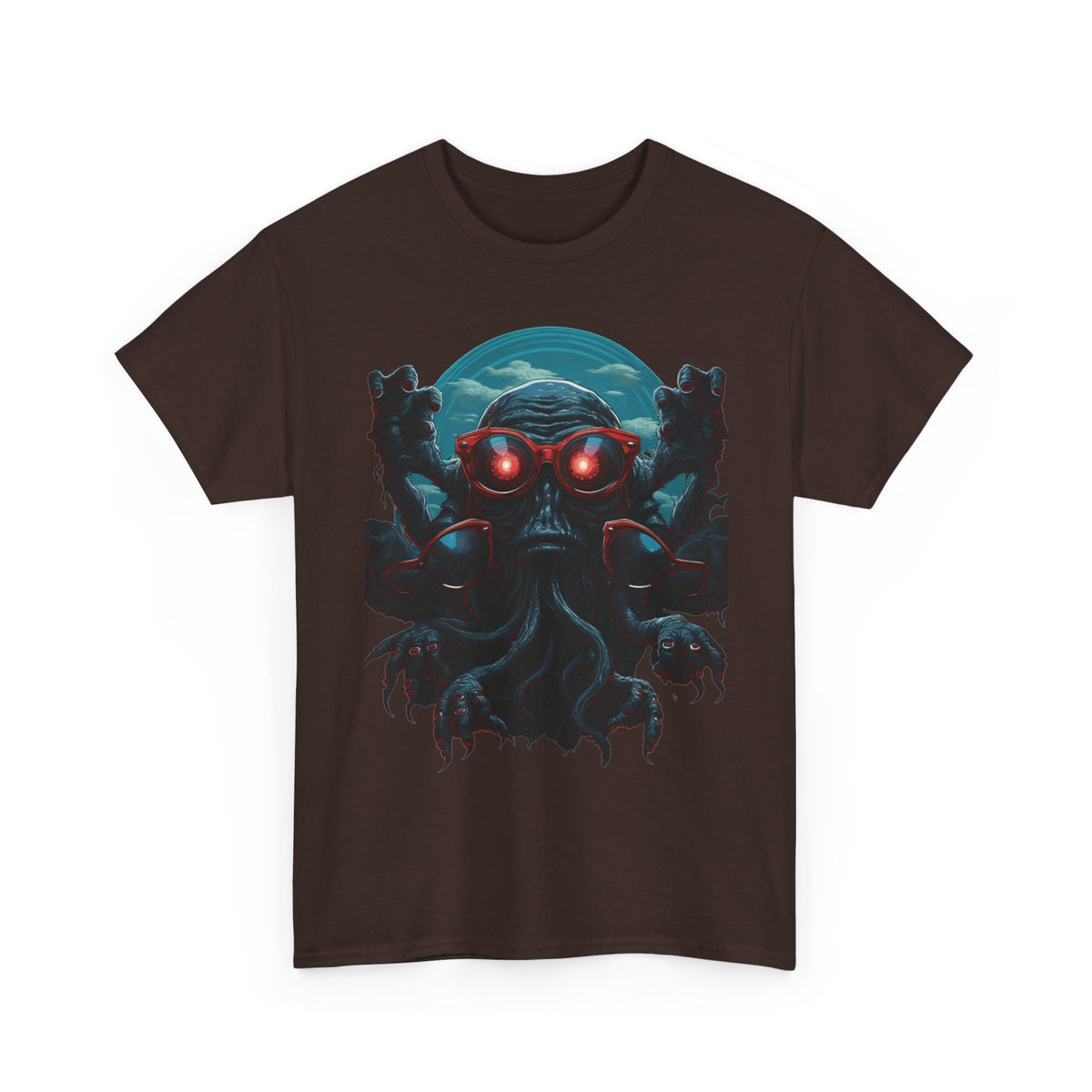Cosmic Horror Creature T-Shirt | Retro Alien Graphic - product view
