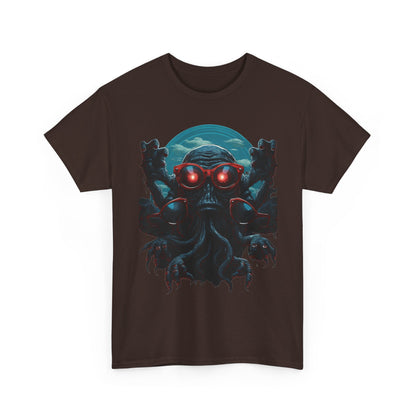 Cosmic Horror Creature T-Shirt | Retro Alien Graphic - product view