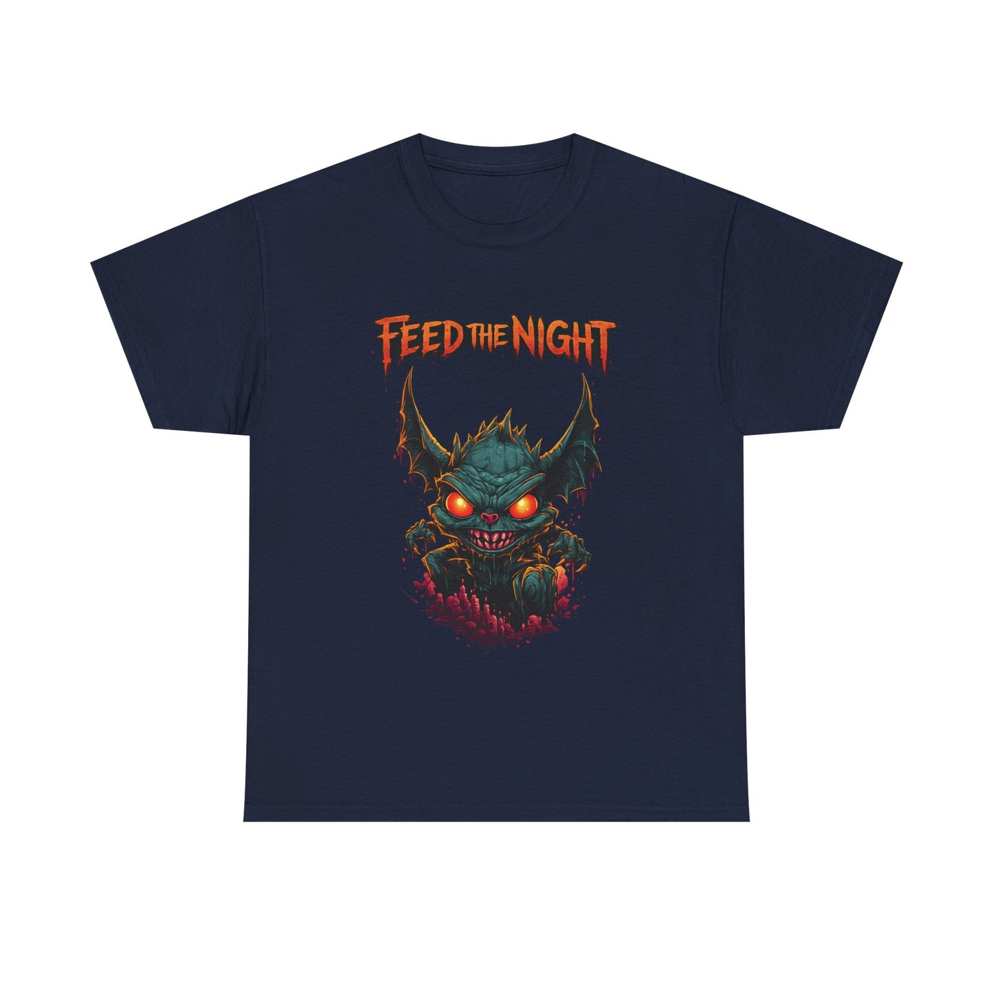 Feed the Night T-Shirt — Glow-Eyed Monster Graphic Tee