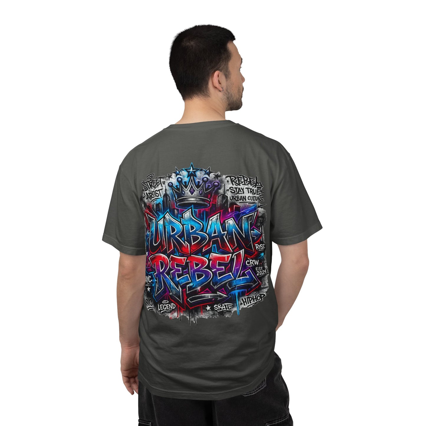 T-Shirt — Urban Rebel Graffiti Tee ("Urban Rebel" Back Design)