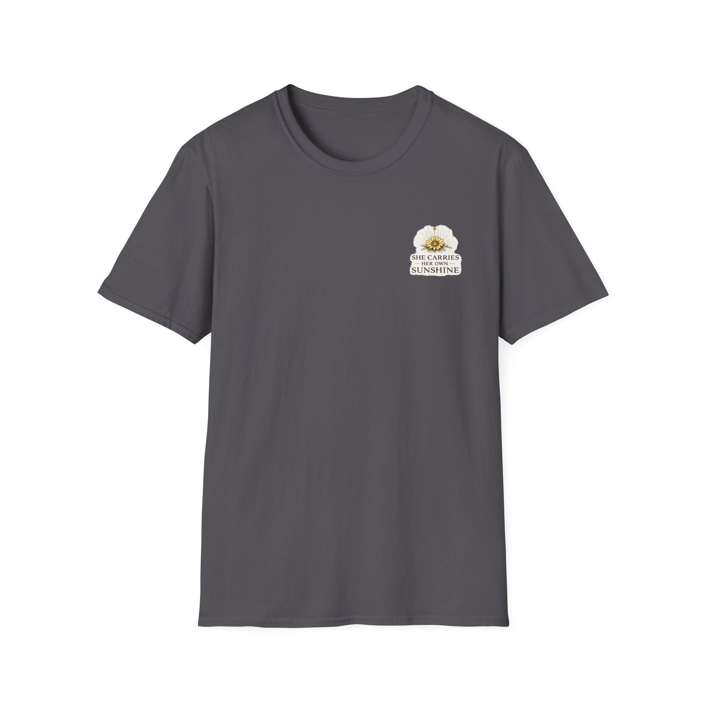 She Carries Sunshine Daisy Logo T-Shirt | Floral Positivity Tee