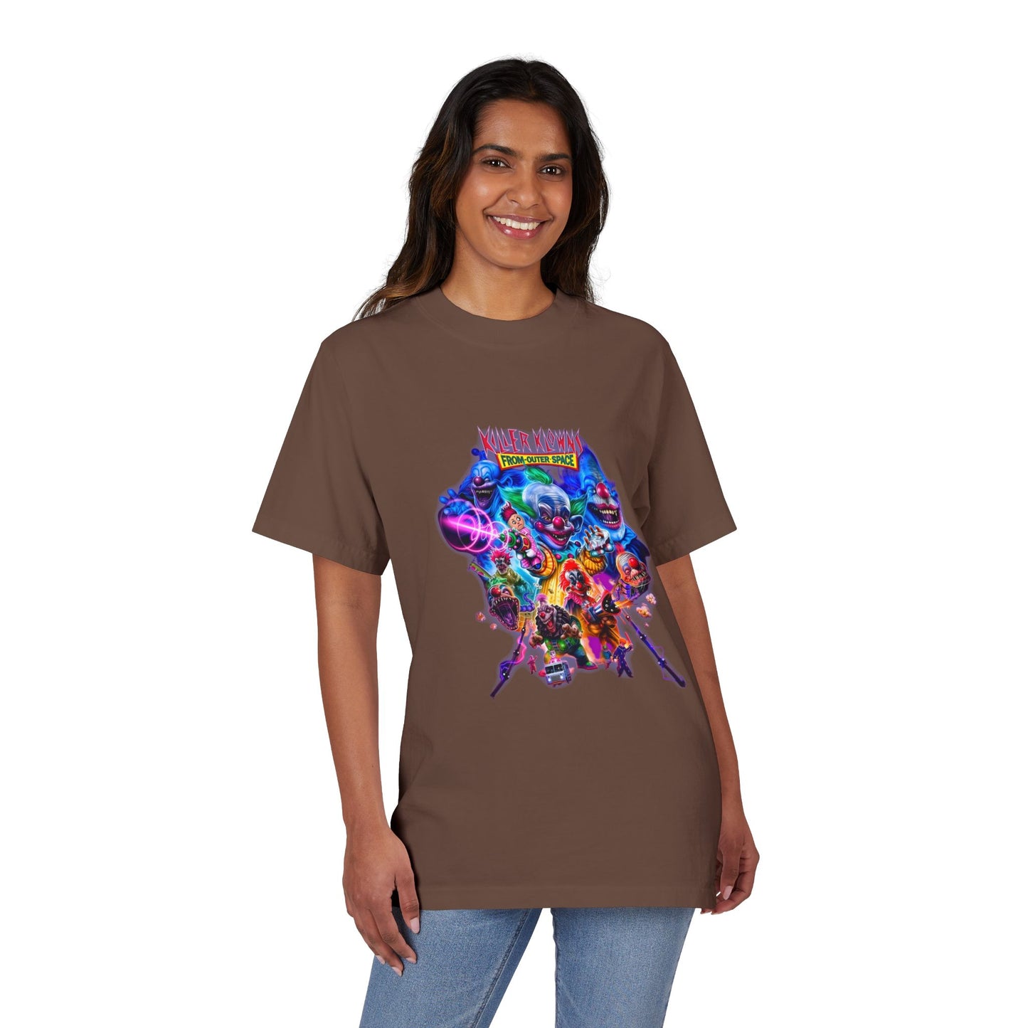 Graphic T-Shirt — "Killer Klowns from Outer Space" Colorful Horror Movie Tee