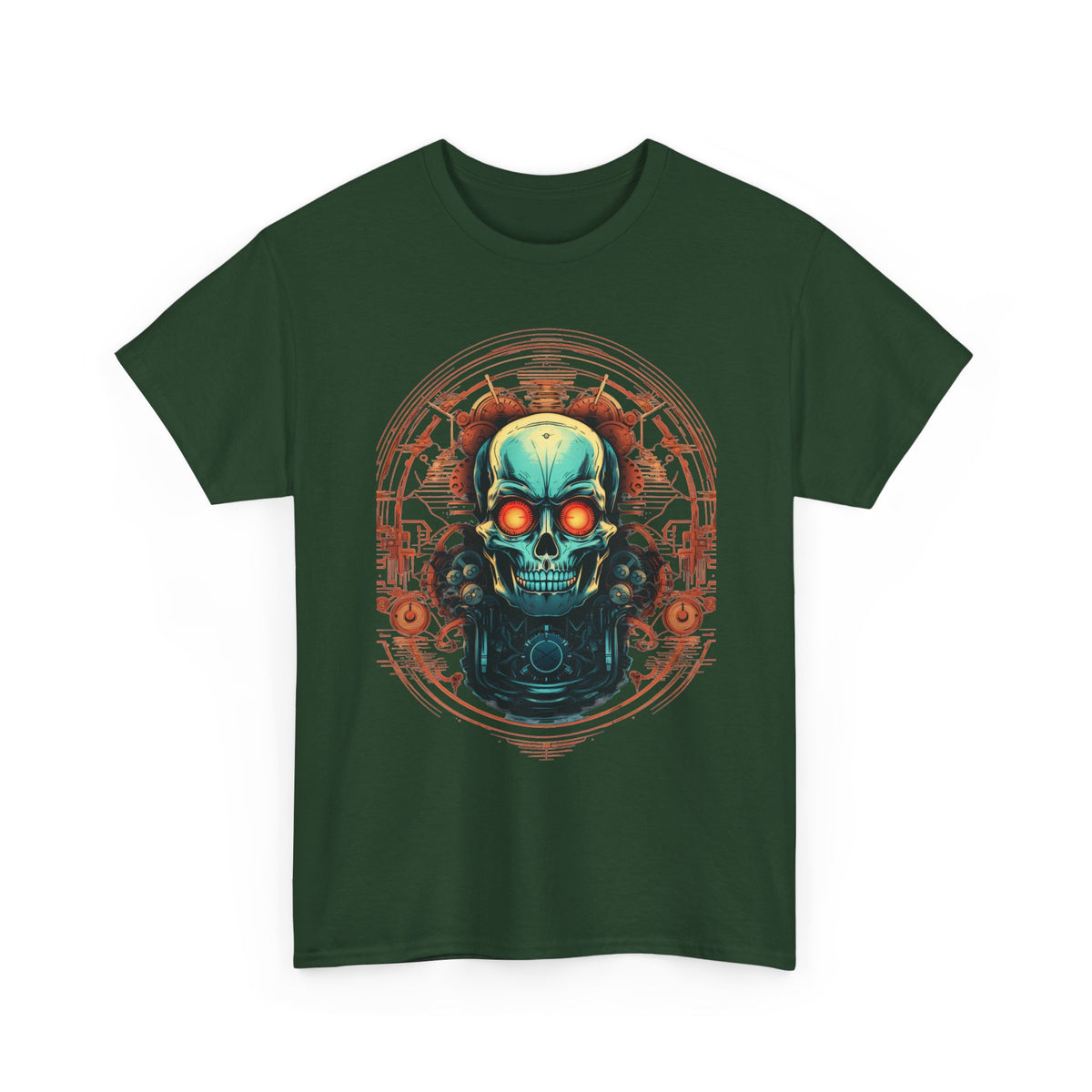 Steampunk Skull T-Shirt | Copper Gear Graphic - product view