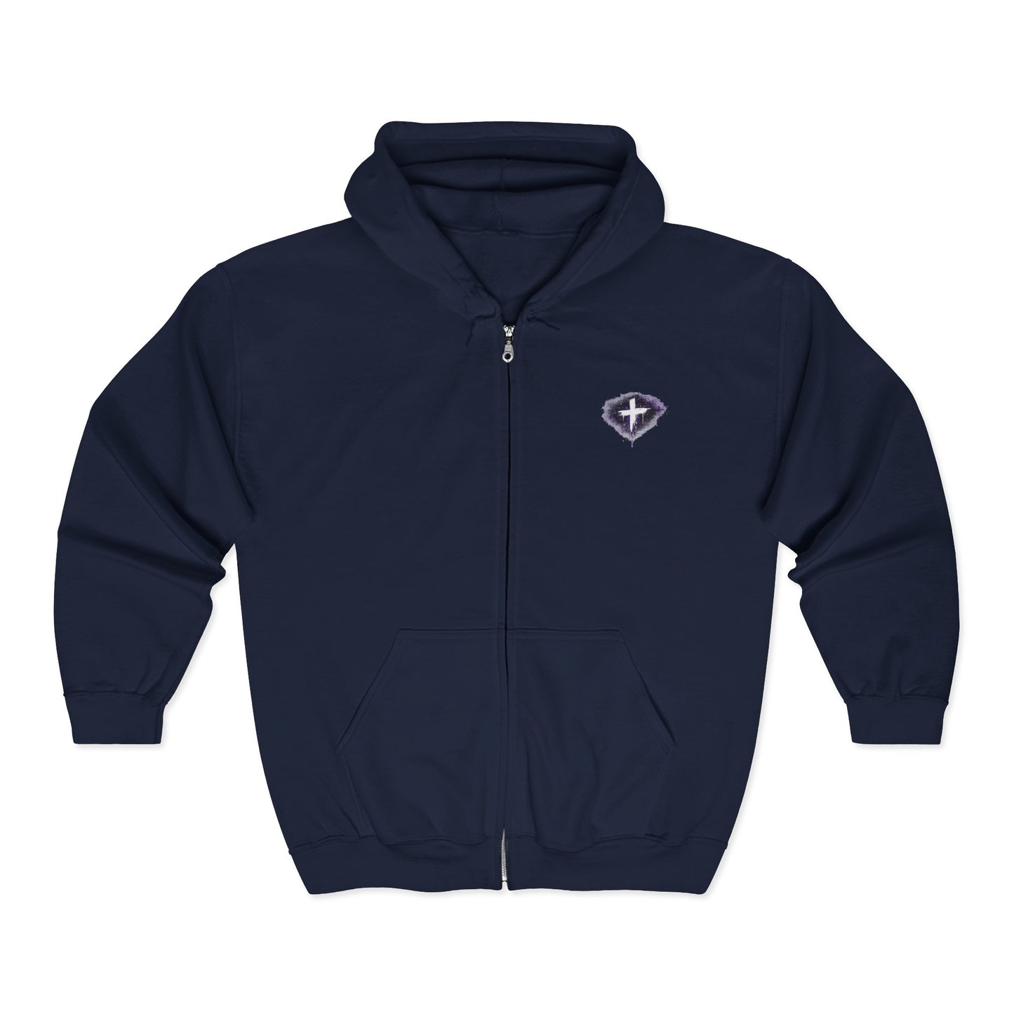 Holy Chaos Zip Hoodie — Christian Graphic Full‑Zip Sweatshirt