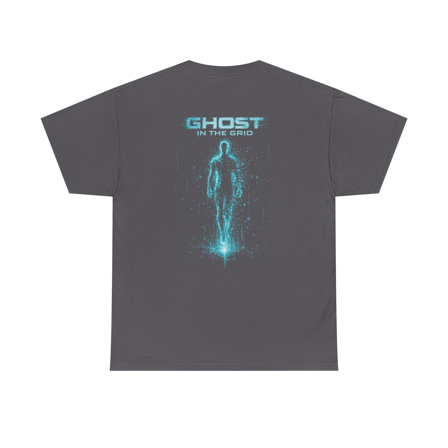 Ghost in the Grid Cyberpunk T-Shirt | Holographic Digital Ghost Sci-Fi Graphic Tee