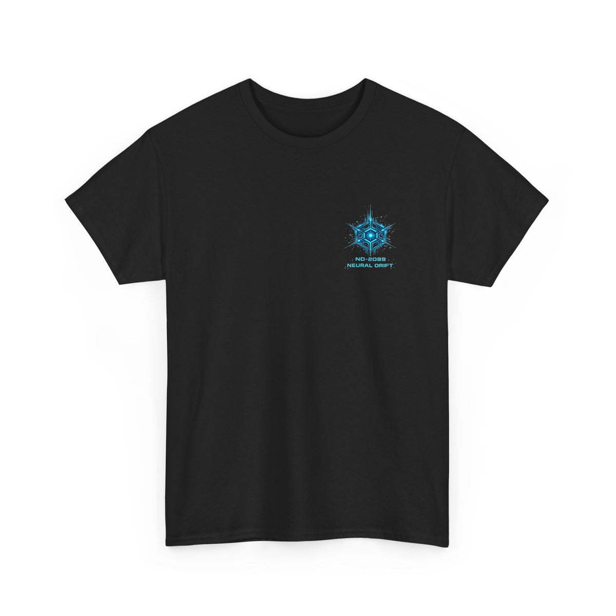 Neural Drift Cyberpunk Skull T-Shirt - product view