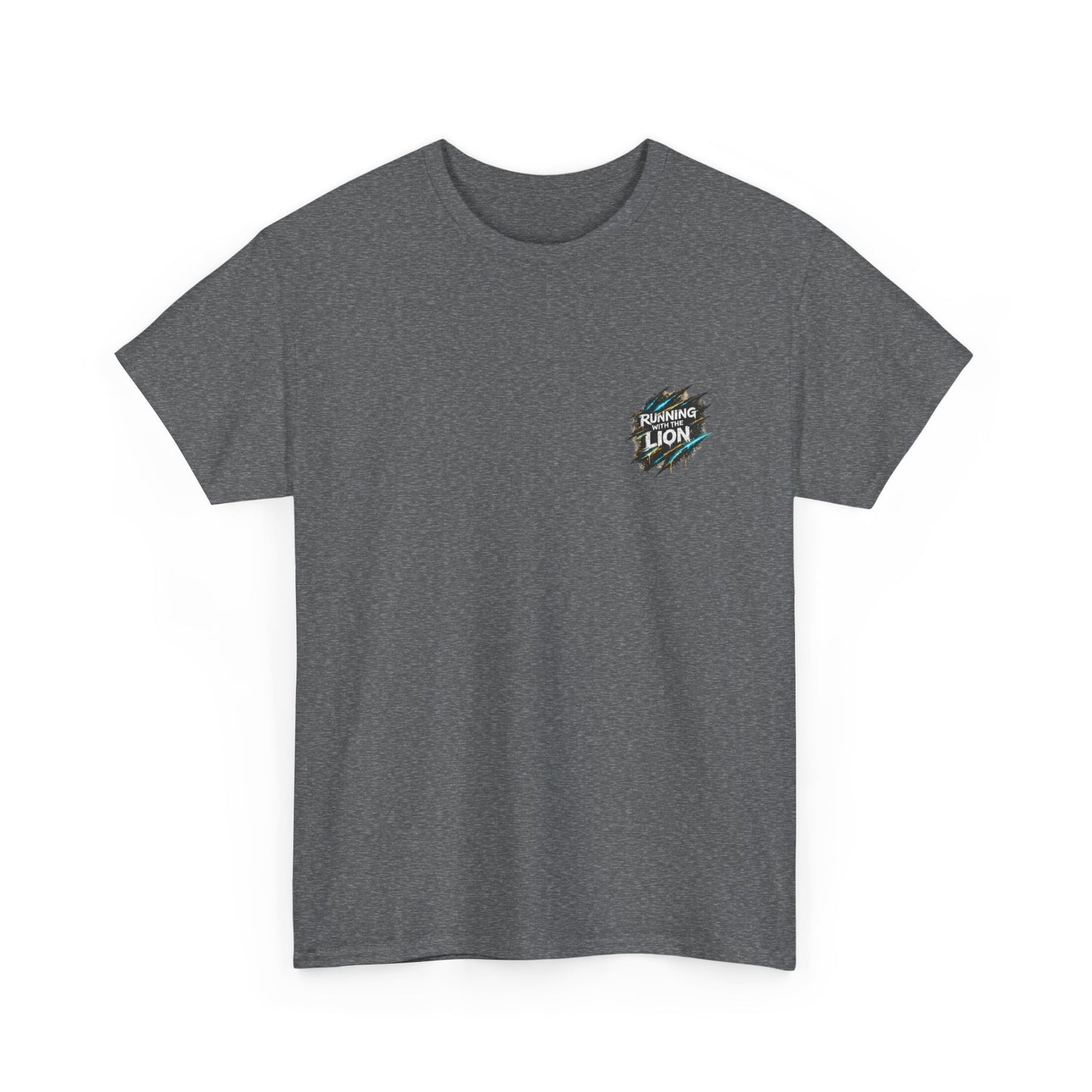 Running With The Lion Christian Graphic T-Shirt | Fear Can't Keep Up Faith Streetwear Tee