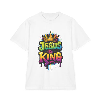Jesus Is King T-Shirt — Colorful Graffiti Faith Tee