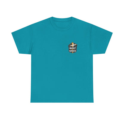 Built By Grace Christian Graphic T-Shirt | Still Under Construction Faith Streetwear Tee