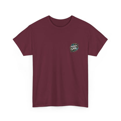 Running With The Lion Christian Graphic T-Shirt | Fear Can't Keep Up Faith Streetwear Tee